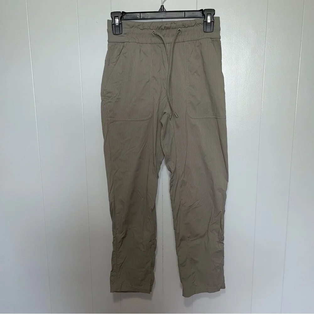 Lululemon Beyond the Studio Crop Grey Sage Green Size 4